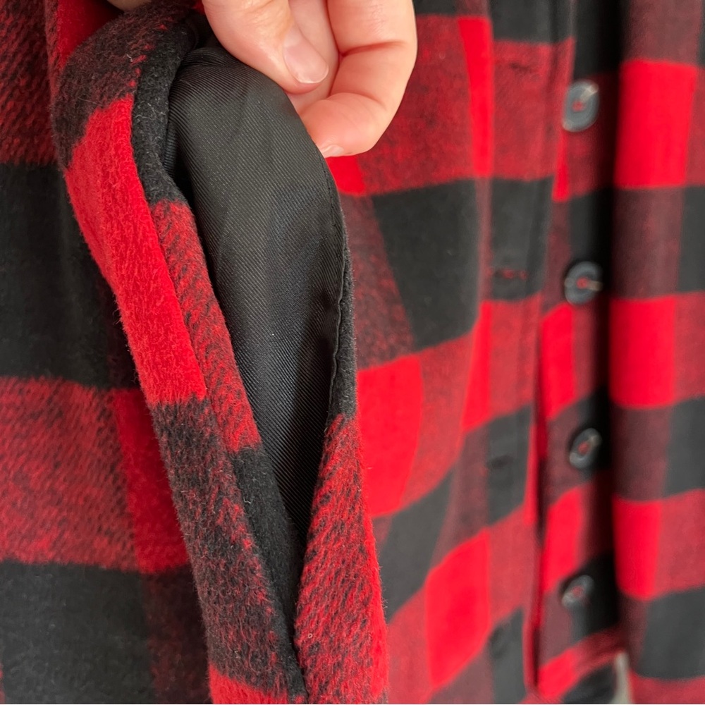 LA MIEL Red and Black Checkered Utility Jacket - Picture 10 of 10